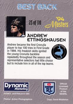1994 Dynamic NSW Rugby League '94 Masters #23 Andrew Ettingshausen Back